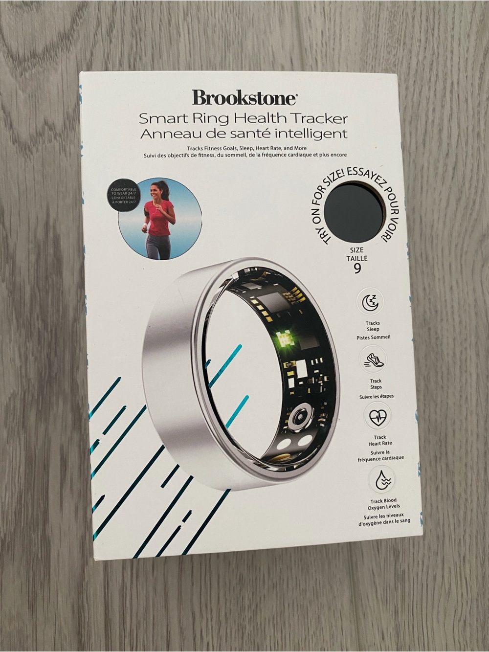 Brookstone Smart Ring Health Tracker - Silver